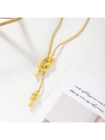 Korean fashion Sailor knot Matching Necklace Jewely Simple Elegant Women’s copper Ladies Accessor...