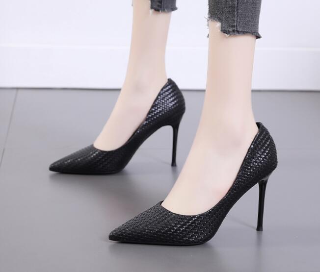 Luxury golden banquet high heels women's  spring new shoes