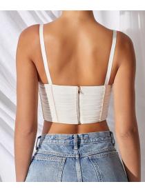 Outlet hot style Light colour Tube Straps Tops 