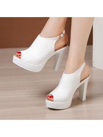 Fish mouth sandals thick platform for women
