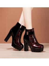 Embossing short boots autumn and winter boots for women