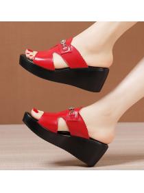Outlet Pure Color Hollow Out Soft Slipper 