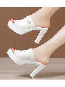 Outlet Peep-toe Fashion High Heel Slipper 