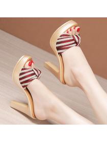 Outlet Casual Matching High heel Slipper 