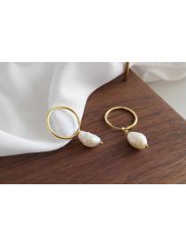 Simple Fashion Fine Silver Natural Pearl Earring 