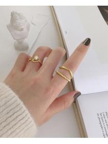 Simple style Twist shape Opening Ring
