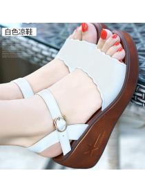   Outlet Two color Matching Platforms Sandal 