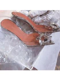 Outlet Hot sale Transparent PVC Crystal Decoration Sandal #51