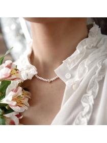 Natrual Pearl Fine silver Fashion Necklace 