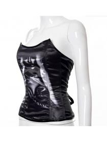 Outlet hot style Lastest Off shoulder Fashion print Corset Top 