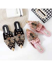 European style pointed spring and autumn Casual slippers