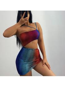 Outlet hot style Multi-color Sexy Hollow Hip-full  Dress