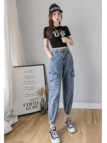 Hot Sale Loose High Waist Straight Cut Jeans 