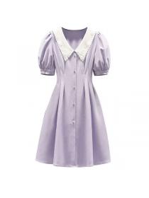 Vintage Embroideried Elegant Plus Size Short-sleeved Dress 