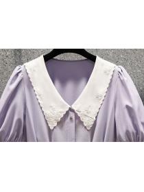 Vintage Embroideried Elegant Plus Size Short-sleeved Dress 