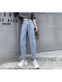 Outlet Show high slim autumn jeans loose high waist straight pants