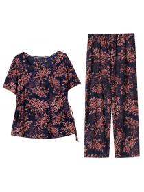 Outlet Fashion summer T-shirt cozy tops 2pcs set for women