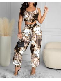 Outlet Printing fashion sexy long pants a set for women