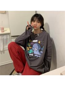 Outlet Scales long sleeve loose Korean style hoodie