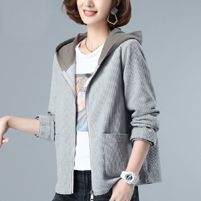 Outlet Corduroy Korean style loose jacket for women