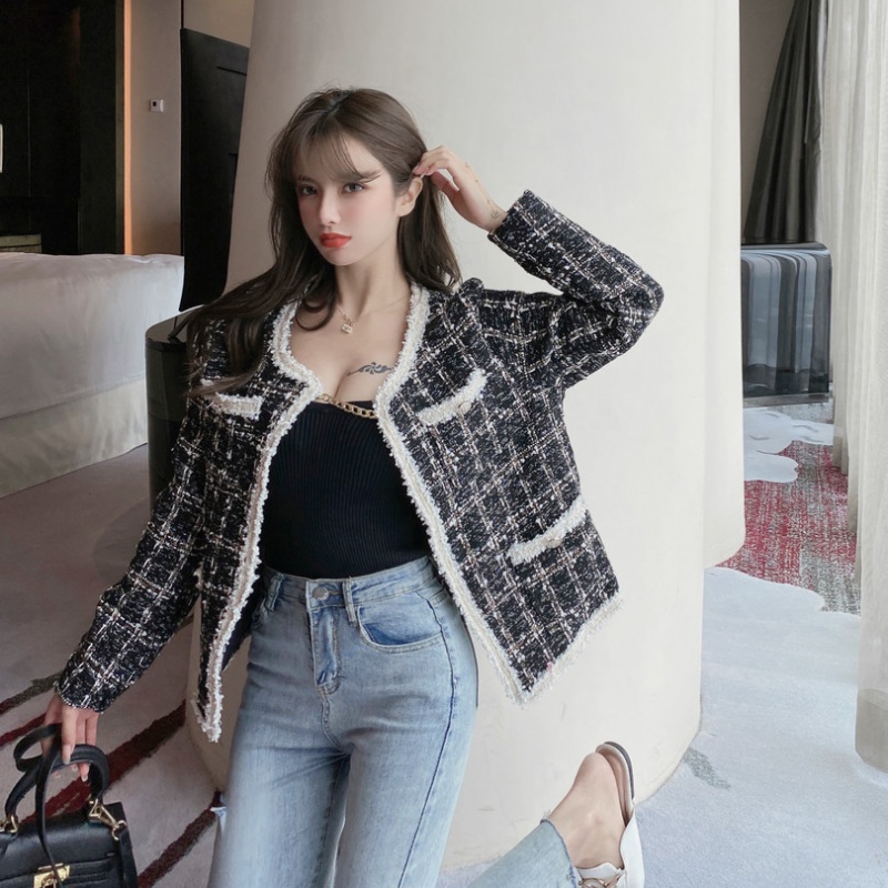 Outlet Fashion coarse flower coat autumn and winter tops