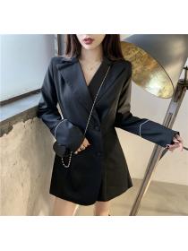 Outlet Double-breasted business suit autumn skirt 2pcs set