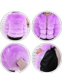 Outlet Wholesale Women imitation fox fur coat 