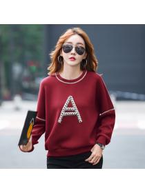New Style Loose-fitting Plus Size Long-sleeved T-shirt With Hat 
