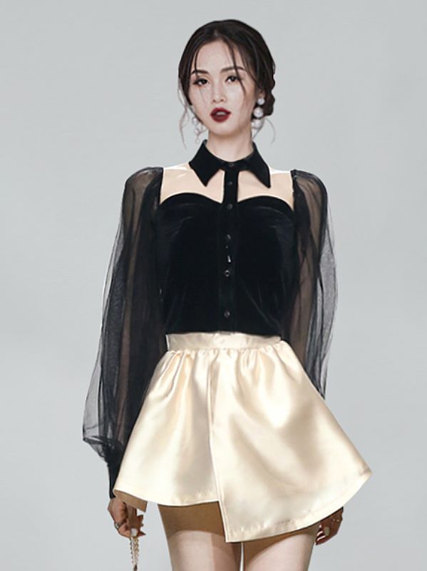 Korean Style Gauze Matching Fashion Suits