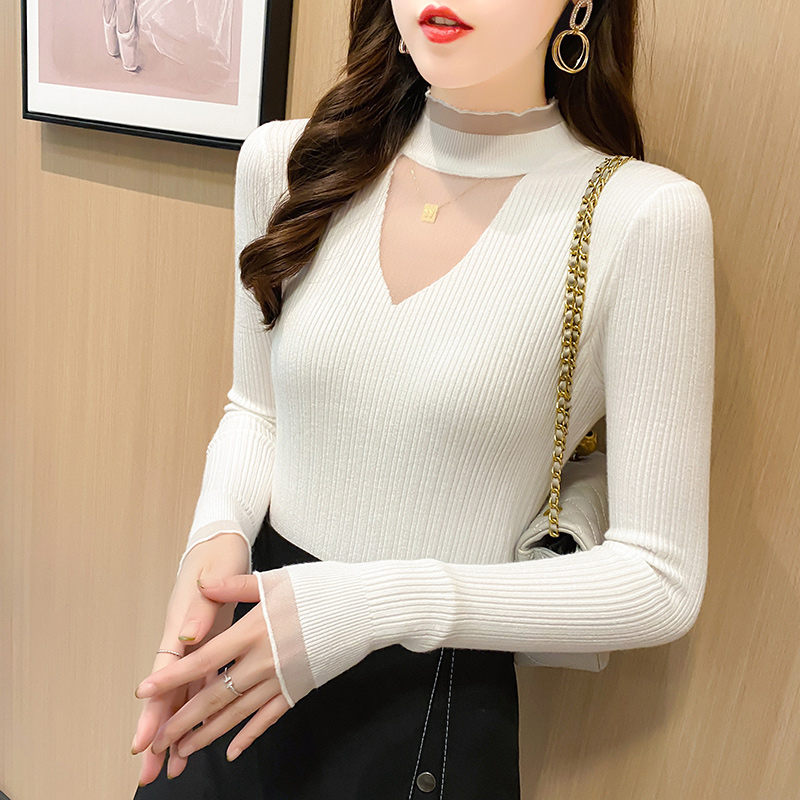 Outlet Western style bottoming shirt sweater for women