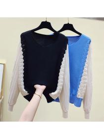 Hot Selling Elegant Temparmnt Hollow Knitting Sweater