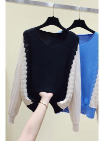Hot Selling Elegant Temparmnt Hollow Knitting Sweater 