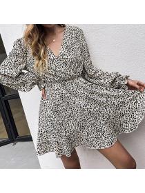 Outlet European style V-neck Casual dress for women
