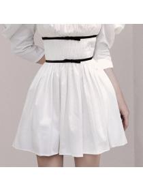 Outlet Western style pinched waist autumn temperament retro dress