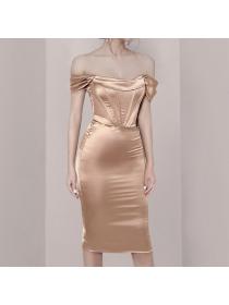 Outlet Wrapped chest minority fashion slim strapless dress