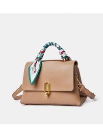 New Small large capacity  Cross shoulder bag silk scarf handbag texture western-style diagonal cr...