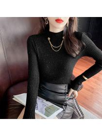 Outlet Spring and autumn bottoming shirt sweater for women