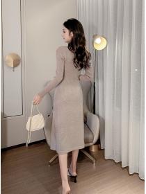 Outlet Slim Korean style temperament long sleeve dress for women