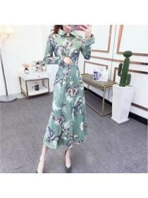Outlet Pinched waist dress autumn and winter coat