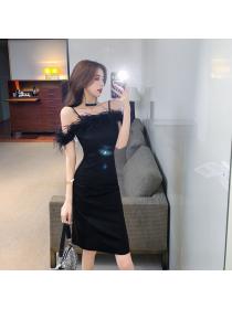 Outlet Autumn and winter slim dress package hip formal dress