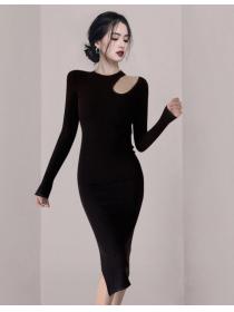 New Style Hollow Out Knitting Slim Dress 