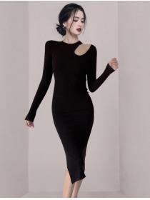 New Style Hollow Out Knitting Slim Dress 