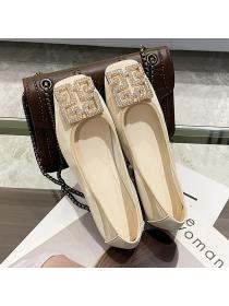Outlet Rhinestones decorations All-match Fashion Casual  Flat shoes