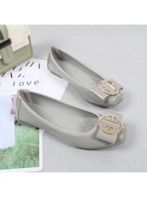 Outlet New summer fashion flat metal buckle outer wear large size mother shoes ,peas shoes