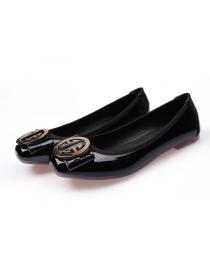 Outlet New summer fashion flat metal buckle outer wear large size mother shoes ,peas shoes