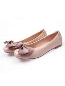 Outlet Korean fashion of the new all-match bow flat large size peas shoes