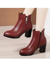 Outlet Sexy Round-toe Thick Flatform High quality Boots