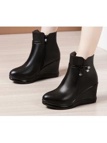 Outlet Sexy round-toe Thick Flatform Fashion Boots