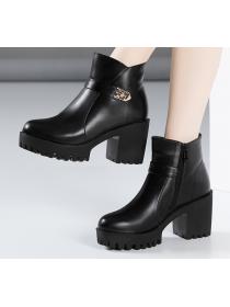 Outlet Korean fashion Thick Flatform High heels Boots