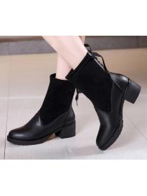  Outlet Elegant style Suede Thick Flatform High heels Boots